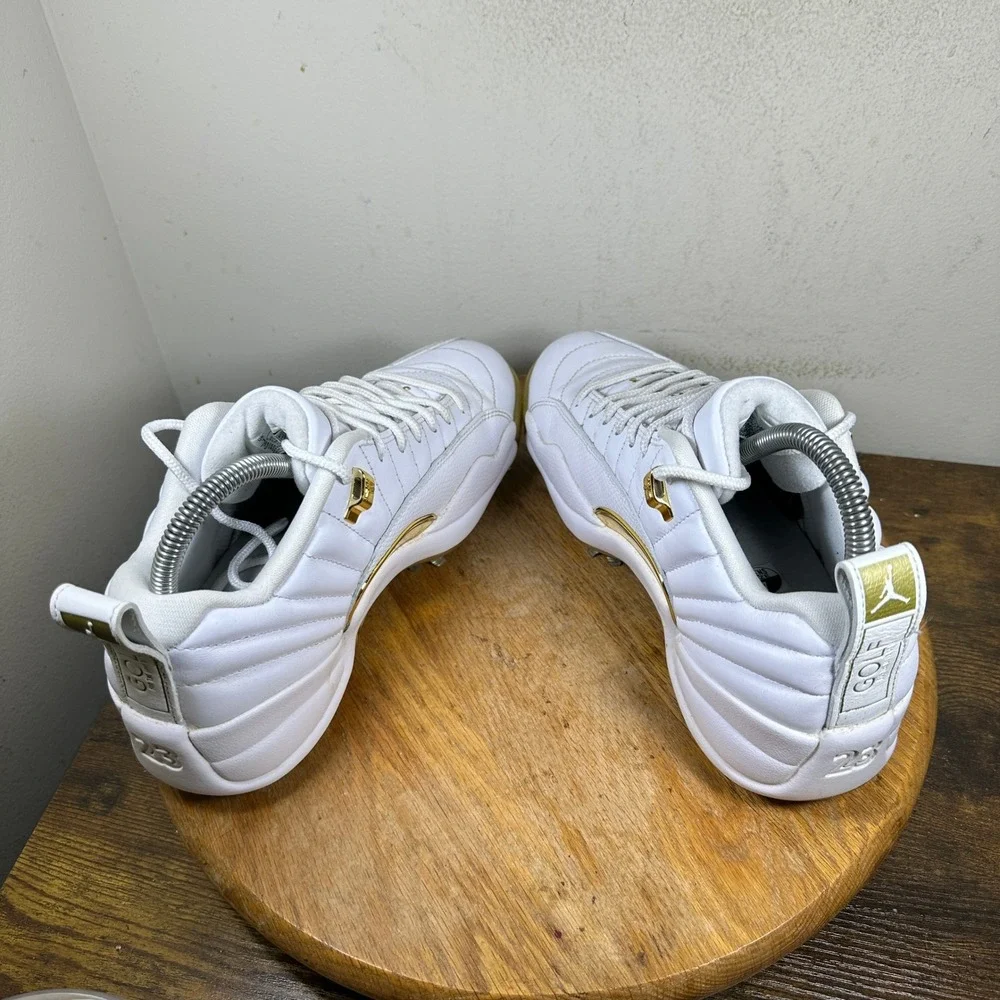 Air Jordan 12 Low Golf Metallic Gold White Shoes DM0106-117 Mens Size 7